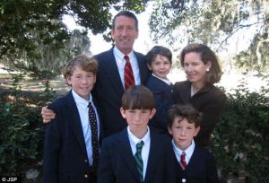 Mark Sanford and his family before a wave of destruction