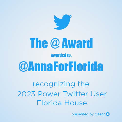 Ozean Media Announces @AnnaforFlorida as Winner of The ‘@’ Award